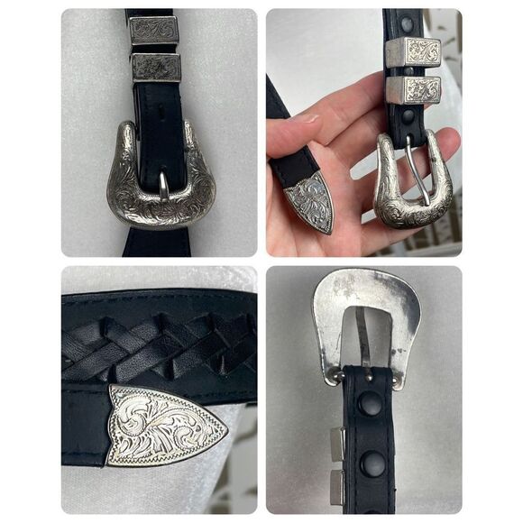 RARE Genuine Vintage Nickles Leather Belt Buffalo Indian Head 40 - Picture 8 of 13